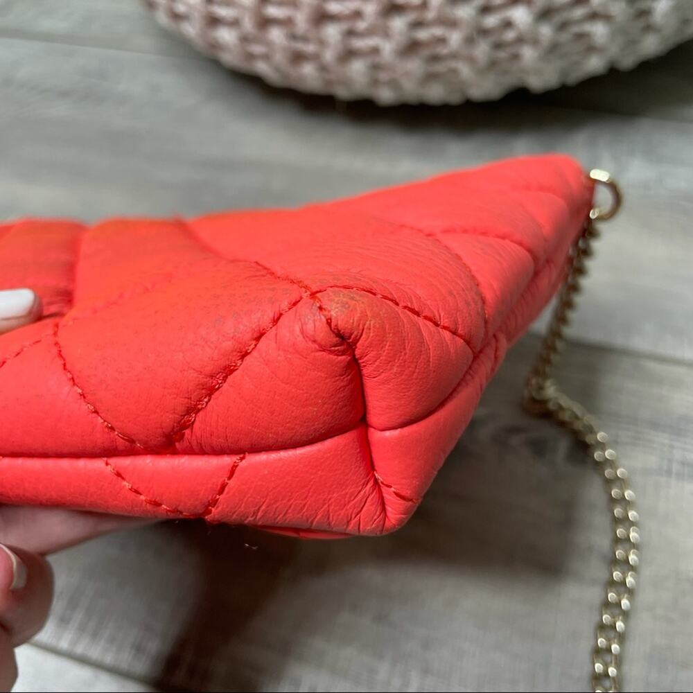 Kate Spade Gold Coast Meadow Quilted Leather Shoulder Bag Coral - Picture 8 of 10